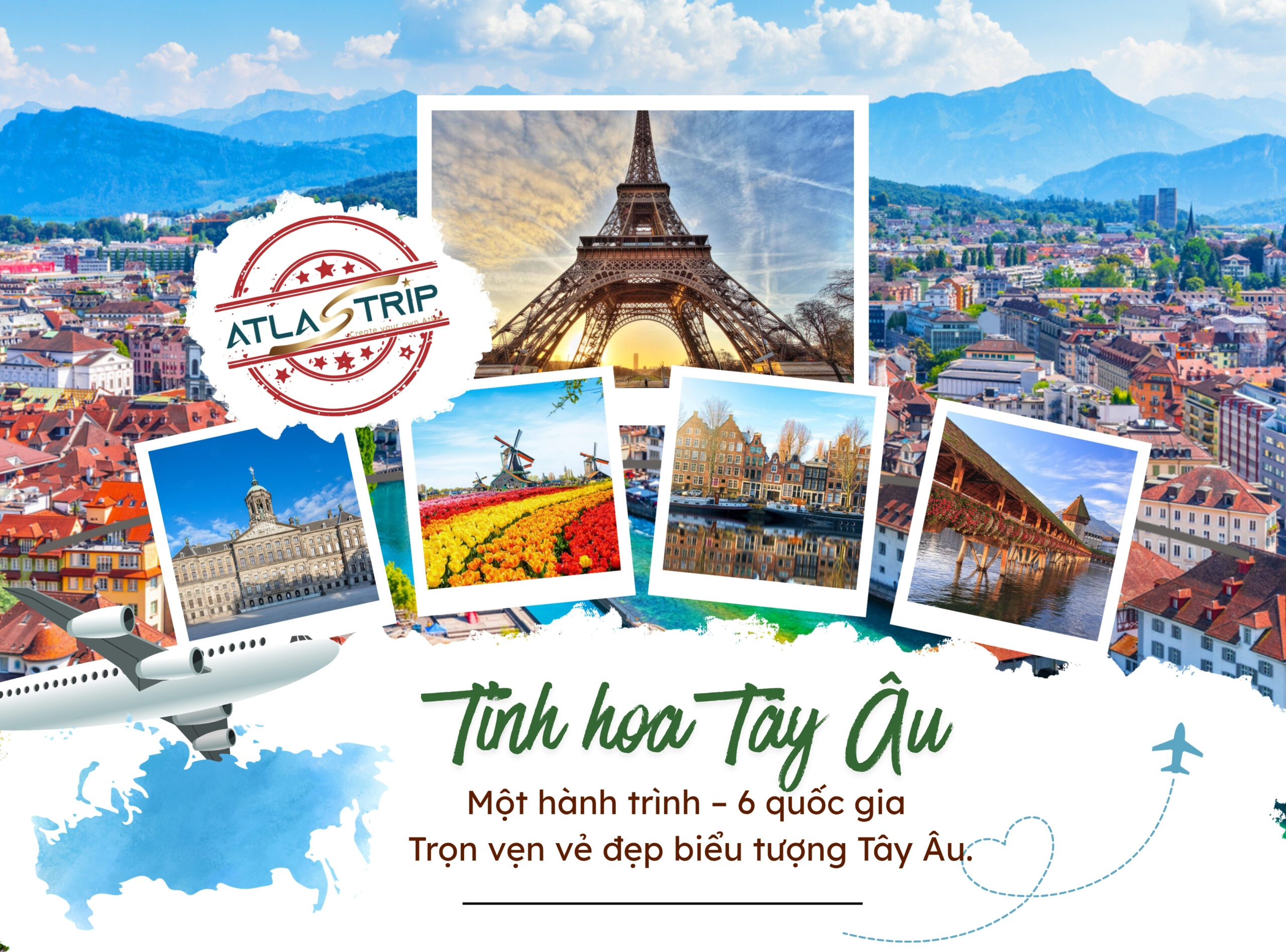 Tour Du Lịch Tây Âu: Liên Tuyến Đức- Hà Lan- Bỉ- Pháp- Thụy Sĩ