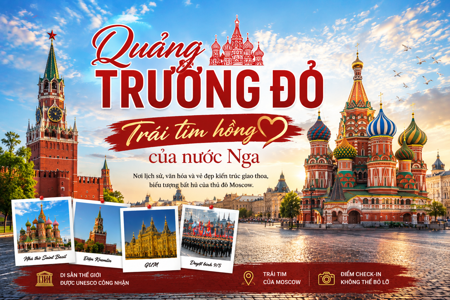 Quảng trường Đỏ Moscow – Nơi trái tim nước Nga đã đập suốt hơn 500 năm