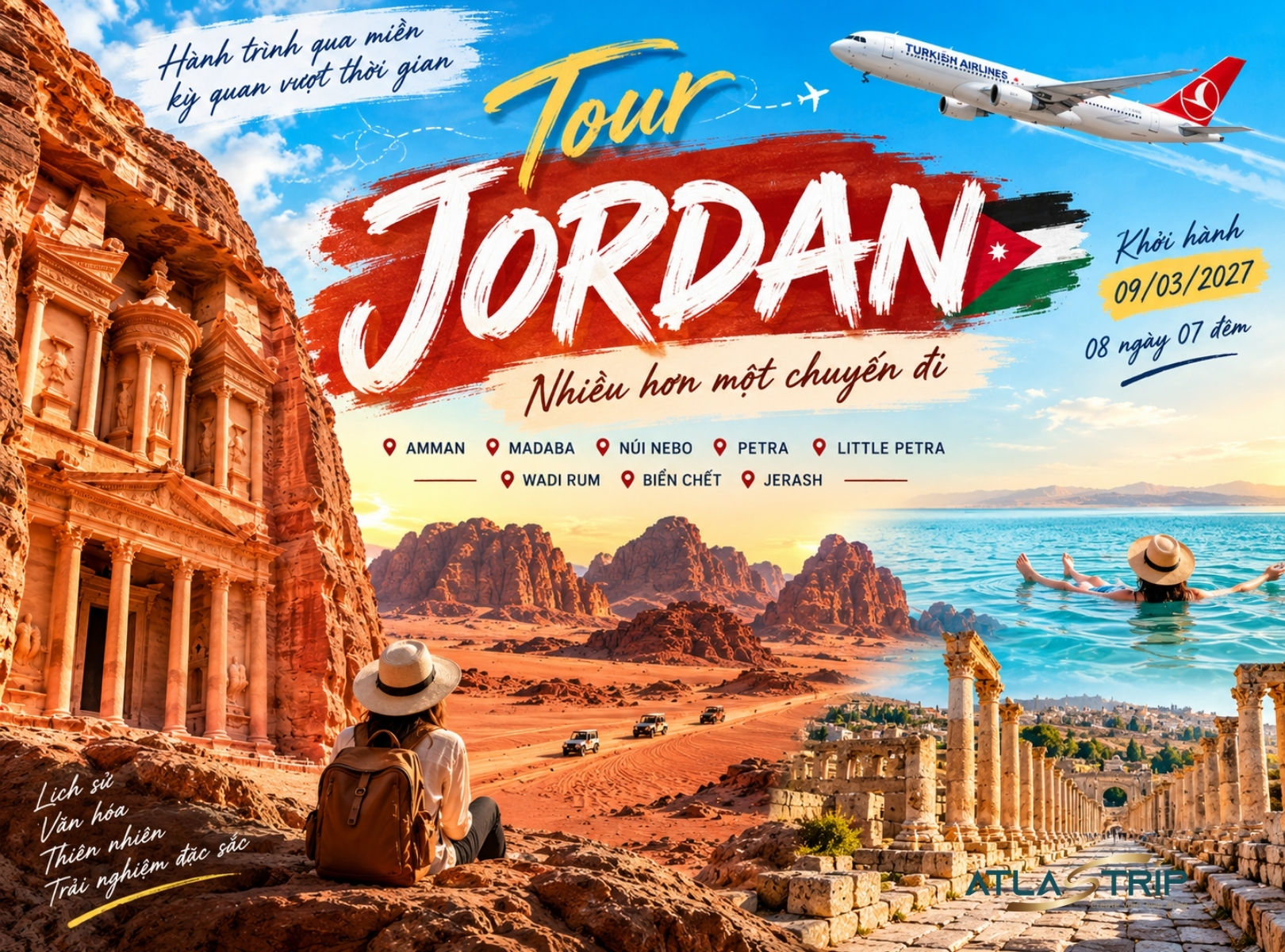 Tour Jordan – Hành trình qua miền kỳ quan vượt thời gian