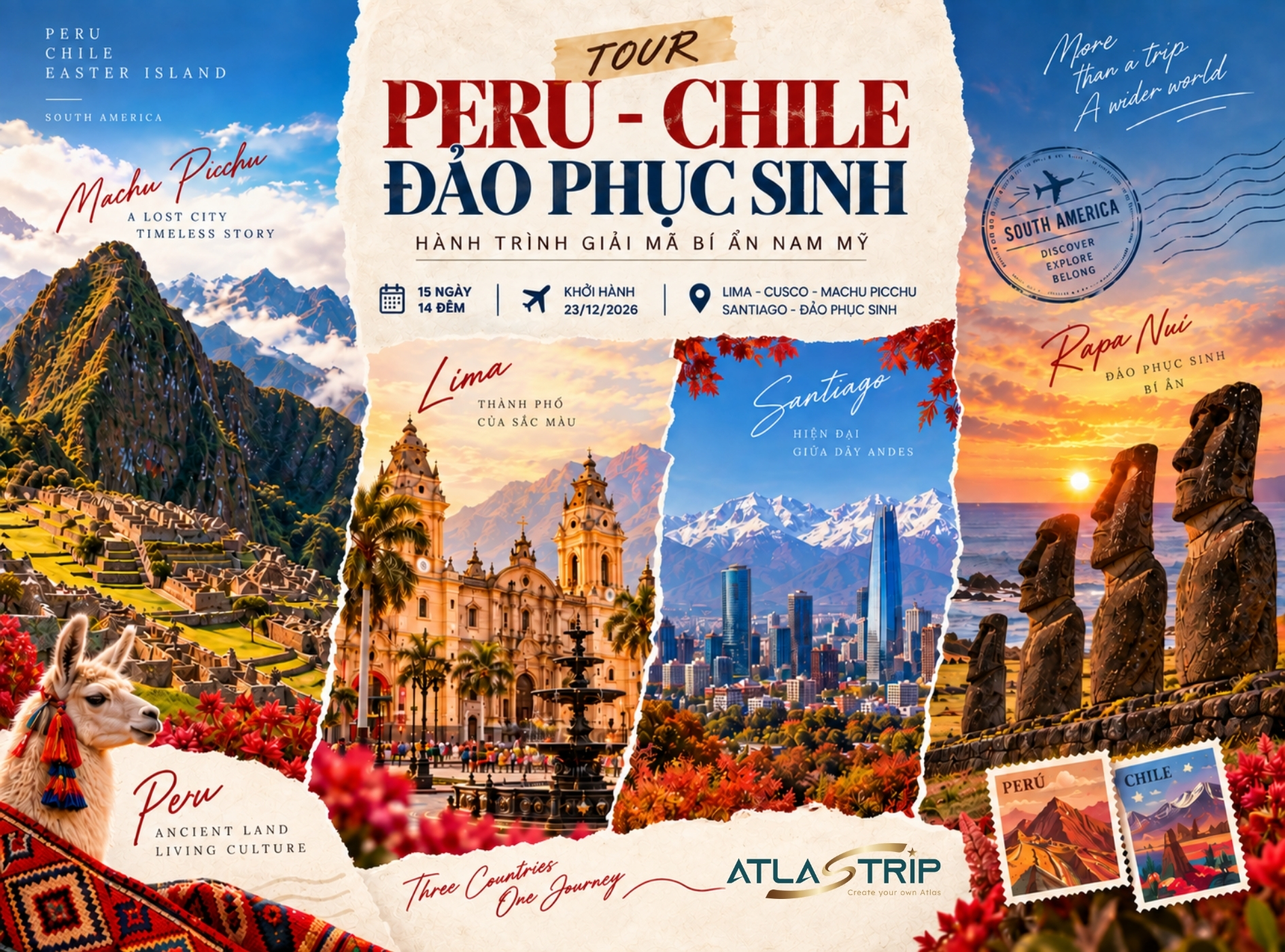 TOUR PERU – CHILE – ĐẢO PHỤC SINH 15N14Đ: HÀNH TRÌNH GIẢI MÃ BÍ ẨN NAM MỸ